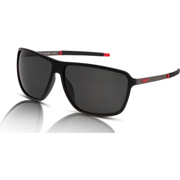 Police Solstice 4 SPLL15 Men's Sunglasses U28P Matte Black/Smoke