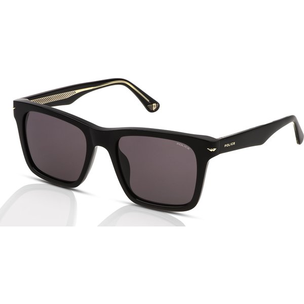Police Champ 9 SPLN35 Men's Sunglasses 0700 Shiny Black/Smoke 55mm