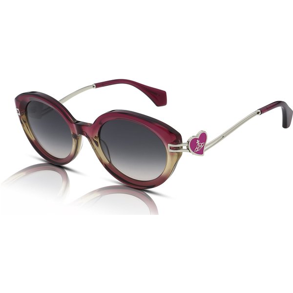 Vivienne Westwood VW5060 Sunglasses 206 Pink Three Col Gradient/Grey Gradient