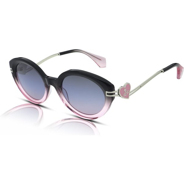 Vivienne Westwood VW5060 Sunglasses 924 Gloss Crystal Grey-Pink Gradient/Blue Gradient