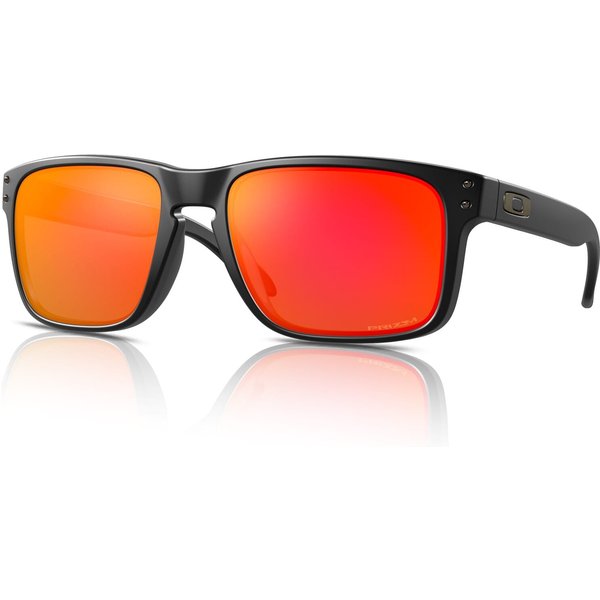 Oakley Holbrook OO9102 Men's Sunglasses 9102E2 Matte Black/Prizm Ruby