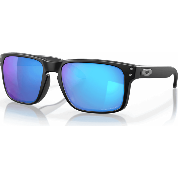 Oakley Holbrook OO9102 Men's Sunglasses 9102F0 Matte Black/Prizm Sapphire Iridium Polarised