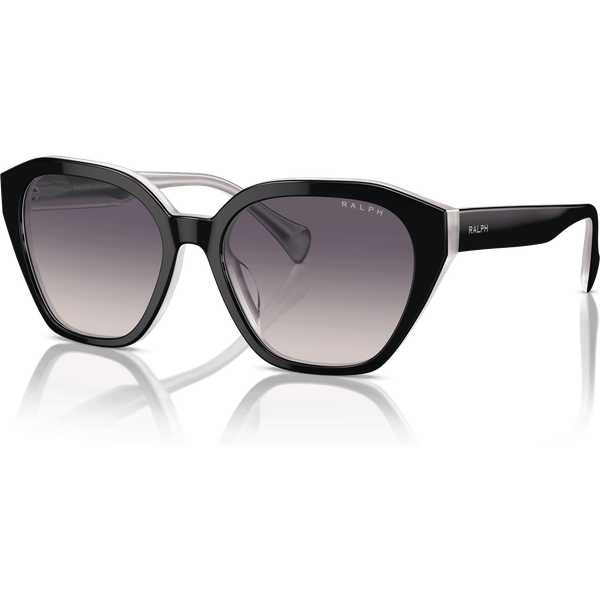 Ralph by Ralph Lauren RA5315U Women's Sunglasses 606636 Shiny Black On Opal Grey/Pink Gradient Dark Grey