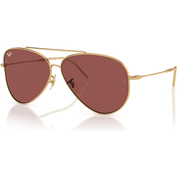 Ray-Ban Aviator Reverse RBR0101S Sunglasses 001/69 Gold/Dark Violet 59mm