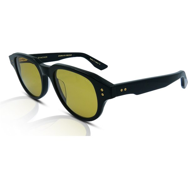 Dita Telehacker Sunglasses DTS708-A-01-A Black/Yellow Gold/Golden Amber