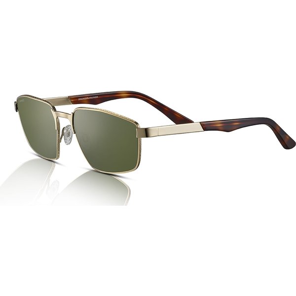 Serengeti Kean SS597001 Men's Sunglasses Matte Light Gold/Green Mineral Polarised 555nm