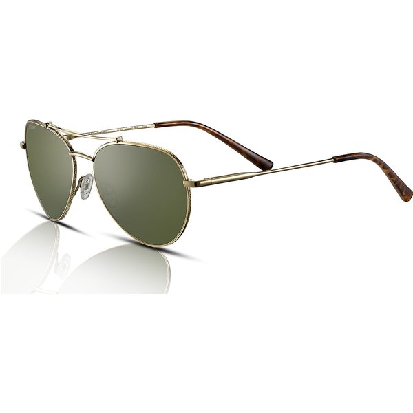 Serengeti Pete SS599005 Sunglasses Shiny Light Gold/Green Mineral Polarised 555nm