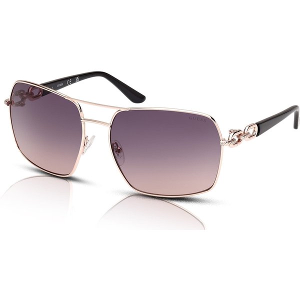 Guess GU00159 Women's Sunglasses 28B Shiny Rose Gold/Smoke Gradient