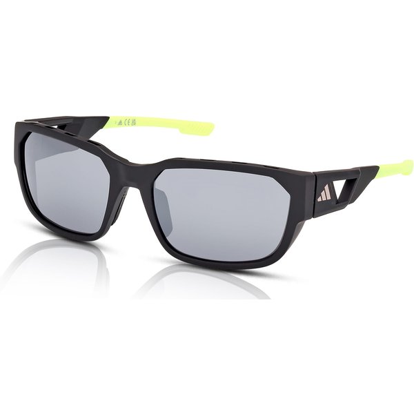 Adidas Sport SP0092 Men's Sunglasses 02C Matte Black/Roviex Mirror