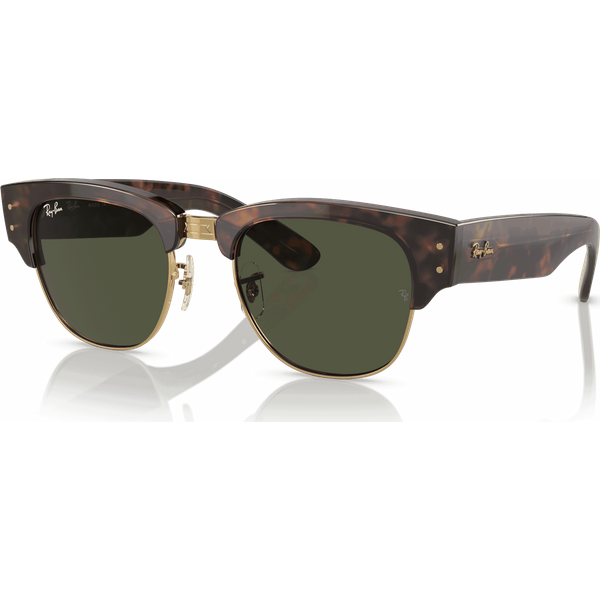 Ray-Ban Mega Clubmaster RB0316S Sunglasses 990/31 Mock Tortoise On Arista/Green