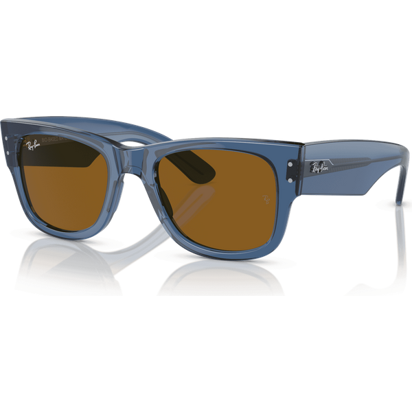 Ray-Ban Mega Wayfarer RB0840S Sunglasses 668073 Transparent Blue/Brown