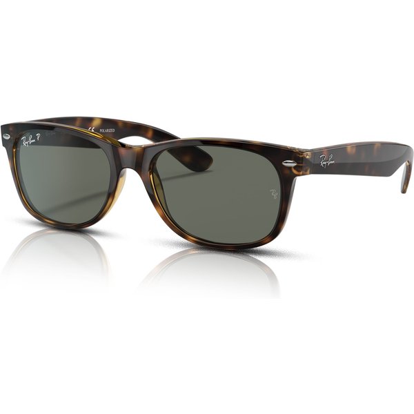 Ray-Ban New Wayfarer RB2132 Sunglasses 902/58 Tortoise/Polarised Green S 52mm