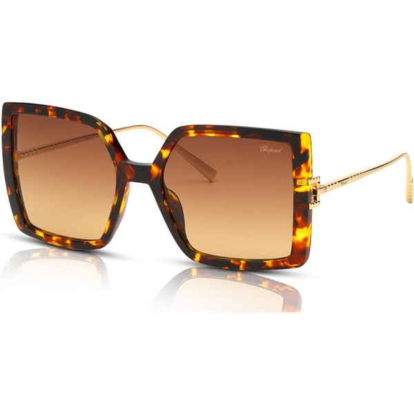 Chopard SCH334M Women's Sunglasses 0745 Shiny Havana/Brown Gradient