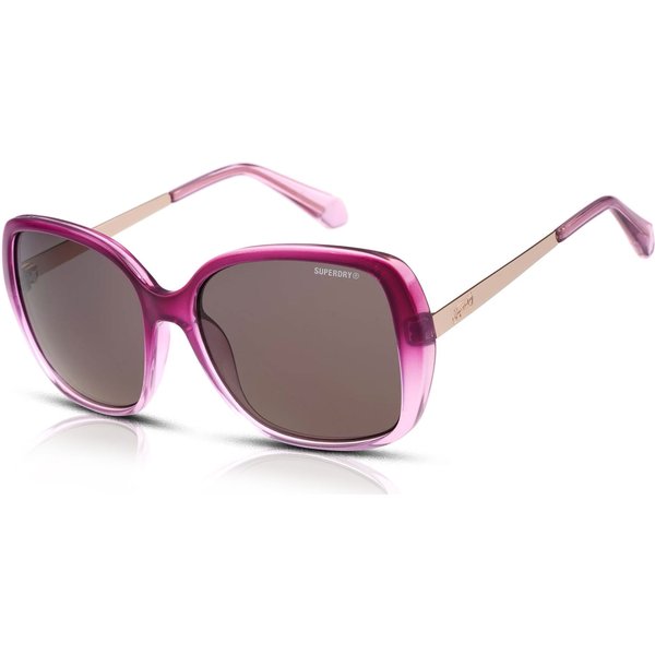 Superdry SDS-5035 Women's Sunglasses 161 Dark Aubergine Fade/Grey