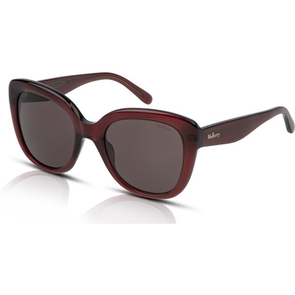 Mulberry Poppy SML289 Women's Sunglasses 0ANX Shiny Red Top & Brown/Brown