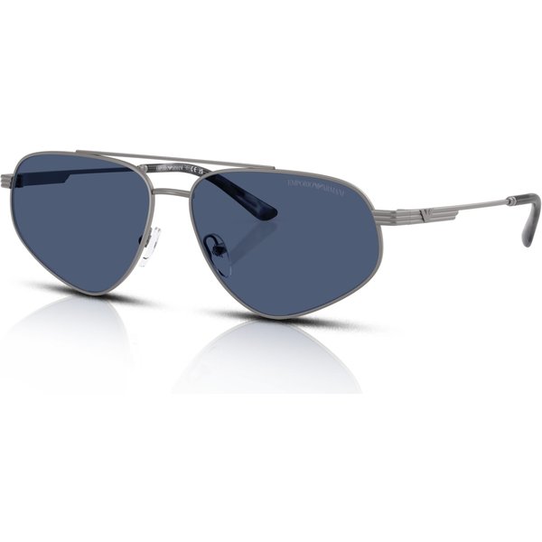 Emporio Armani EA2156 Men's Sunglasses 300380 Matte Gunmetal/Dark Blue