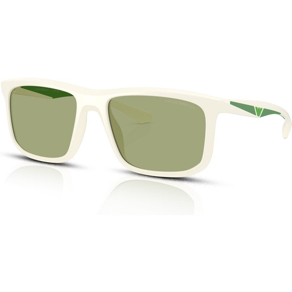 Emporio Armani EA4234U Men's Sunglasses 618782 Matte White/Green