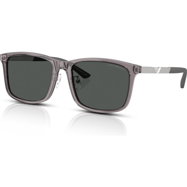 Emporio Armani EA4241D Men's Sunglasses 620687 Shiny Transparent Grey/Dark Grey