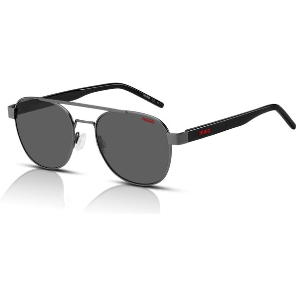 Hugo HG 1196/S Men's Sunglasses R80/IR Matte Dark Ruthenium/Grey