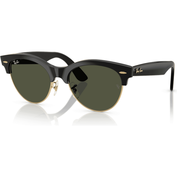 Ray-Ban Clubmaster Way RB2341 Sunglasses 901/31 Black On Gold/Green
