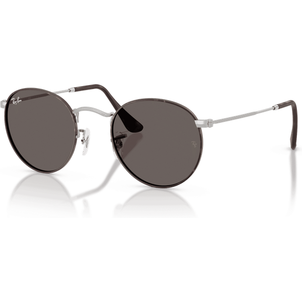 Ray-Ban Round Metal RB3447 Men's Sunglasses 9277B1 Matte Havana On Matte Silver/Dark Grey