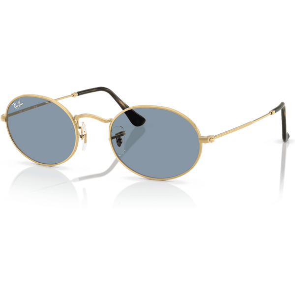 Ray-Ban Oval RB3547 Sunglasses 001/56 Arista Gold/Blue