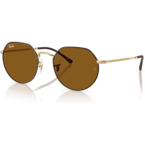 Ray-Ban Jack RB3565 Sunglasses 927533 Matte Havana On Matte Arista Gold/Brown