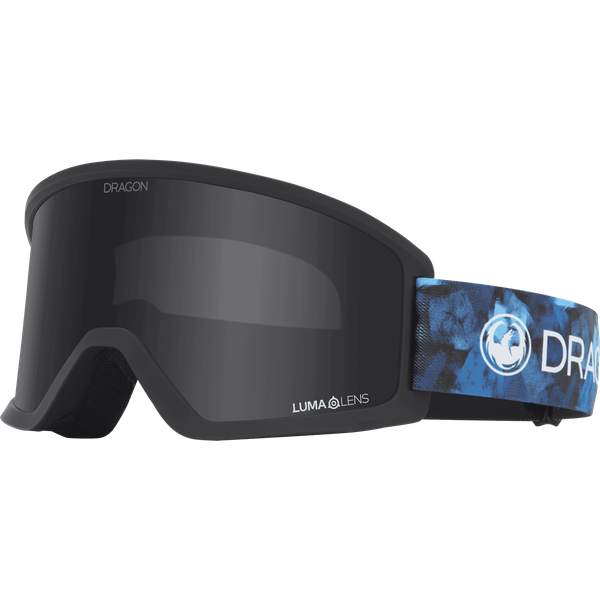 Dragon DX3 OTG Spyder N Ski Goggles DRG114N-442 Cobalt Block Camo/Lumalens Dark Smoke Cat S4 - Medium