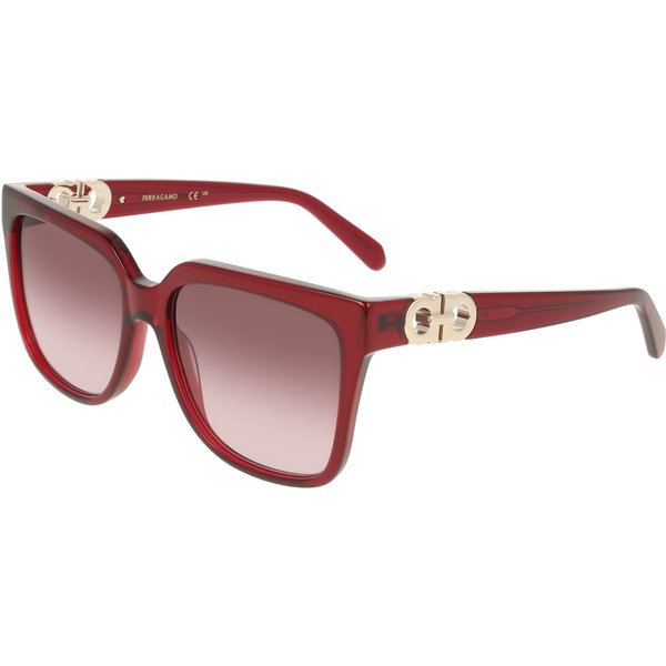 Ferragamo SF2109S Women's Sunglasses 655 Transparent Wine