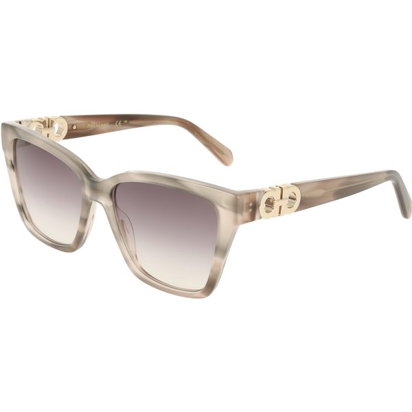 Ferragamo SF2110S Women's Sunglasses 013 Striped Taupe Nude