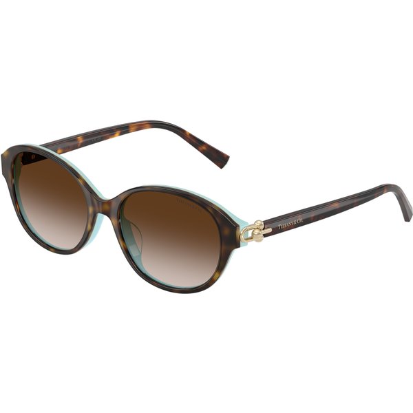 Tiffany & Co. TF4263D Women's Sunglasses 81343B Havana On Tiffany Blue/Brown Gradient