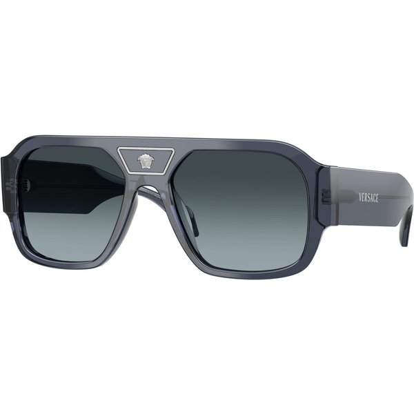 Versace VE4508U Men's Sunglasses 5538V1 Transparent Dark Blue/Blue Gradient Grey