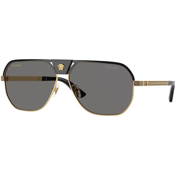 Versace VE2294 Men's Sunglasses 100281 Black/Dark Grey Polarized