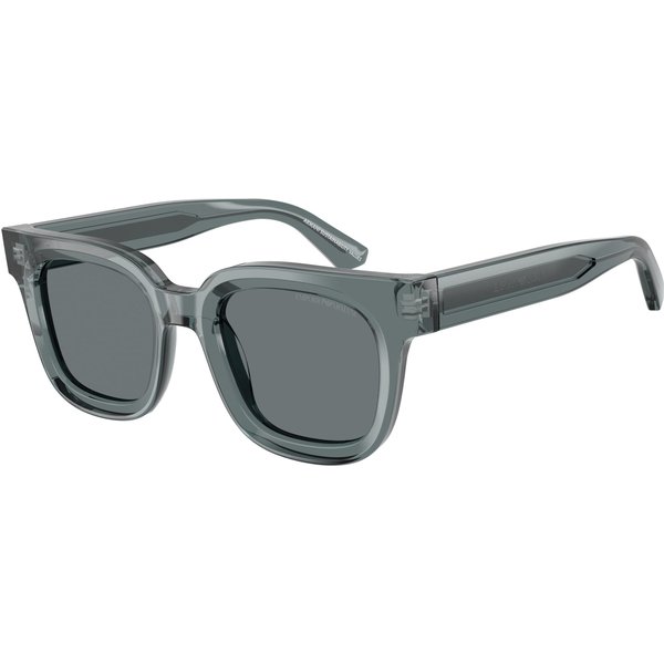 Emporio Armani EA4271 Women's Sunglasses 636480 Shiny Transparent Grey/Dark Blue