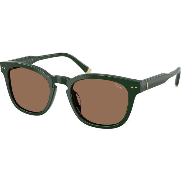 Polo Ralph Lauren PH4242U Men's Sunglasses 614073 Shiny Dark Green/Dark Brown