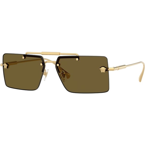 Versace VE2245 Women's Sunglasses 100273 Gold/Dark Brown