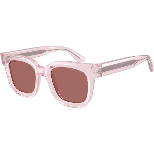 Emporio Armani EA4271 Women's Sunglasses 636669 Shiny Transparent Pink/Light Brown