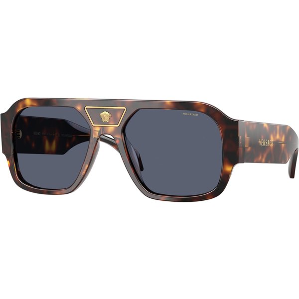 Versace VE4508U Men's Sunglasses 55372V Havana/Dark Blue Polarized