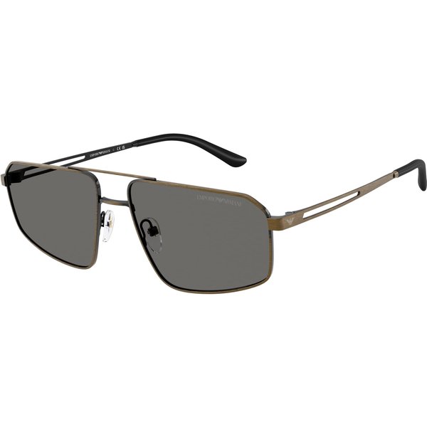 Emporio Armani EA2173 Men's Sunglasses 327087 Brushed Antique Gold/Grey