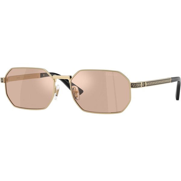 Versace VE2297 Men's Sunglasses 1252/5 Pale Gold/Light Pink Mirror Silver