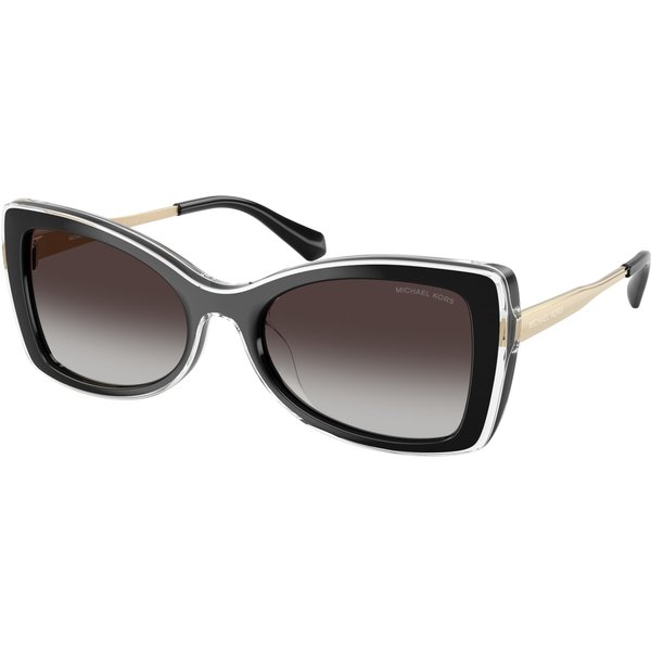 Michael Kors Malaga MK2272U Women's Sunglasses 30058G Black/Light Grey Gradient Black