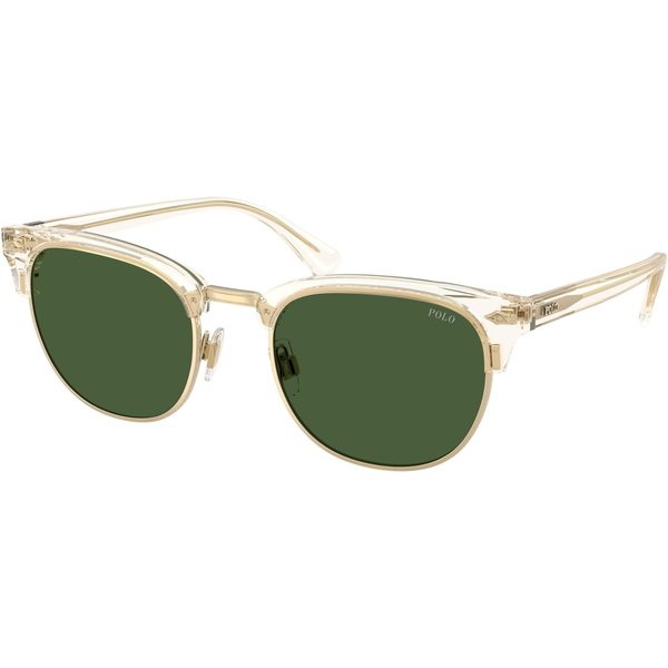 Polo Ralph Lauren PH4217 Men's Sunglasses 635771 Shiny Transparent Light Yellow/Dark Green