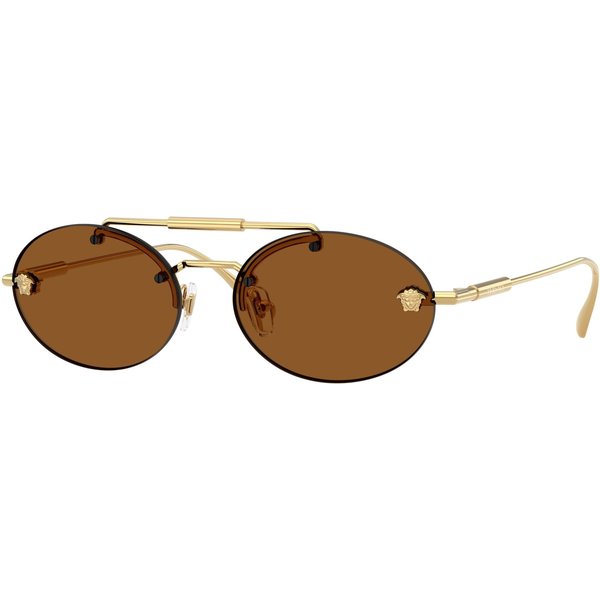 Versace VE2295 Women's Sunglasses 100273 Gold/Dark Brown