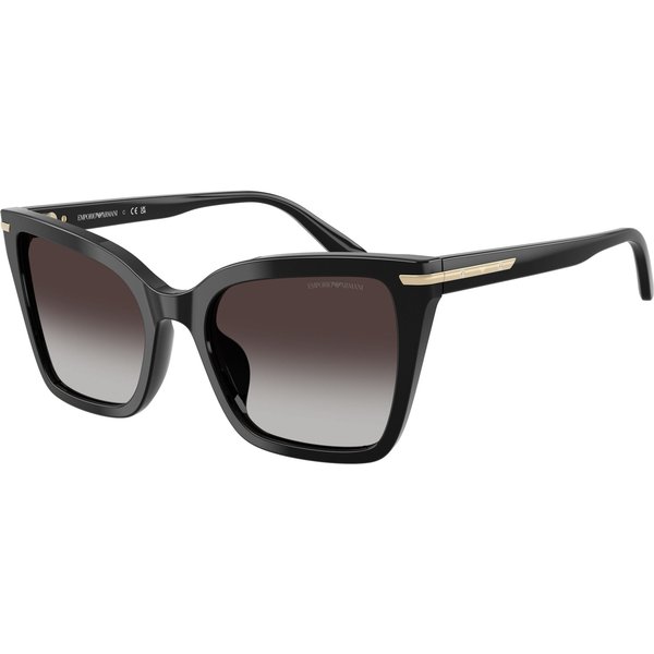 Emporio Armani EA4273BU Women's Sunglasses 50178G Shiny Black/Grey Gradient