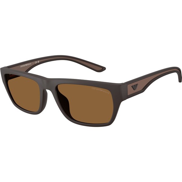 Emporio Armani EA4267U Men's Sunglasses 618673 Rubberised Matt Brown/Brown
