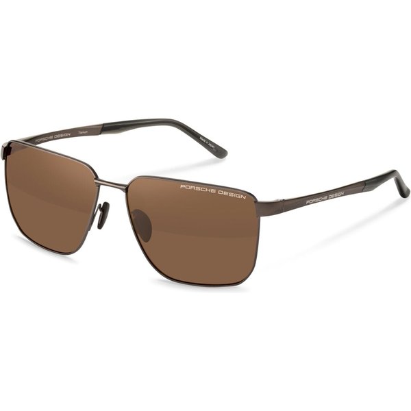Porsche Design P86004 Men's Sunglasses D406 Olive Brown/Polarised Brown Mirror Gold