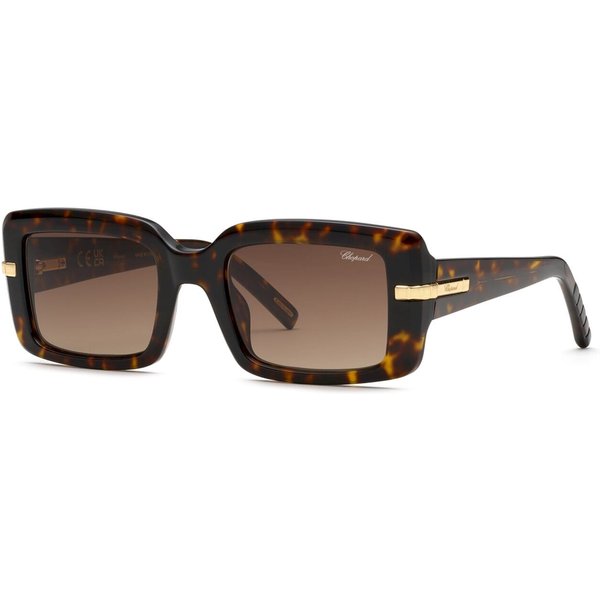 Chopard SCH413M Women's Sunglasses 04BL Dark Havana/Brown Gradient