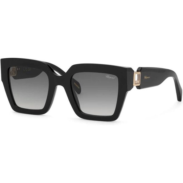 Chopard SCH417S Women's Sunglasses 0700 Shiny Black/Smoke Gradient