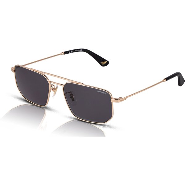 Police Origins Lite 40 SPLU66 Men's Sunglasses 0300 Shiny Rose Gold/Smoke 55mm