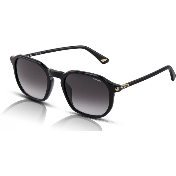 Police Roadie 8 SPLU69 Men's Sunglasses 0700 Shiny Black/Smoke Gradient 53mm